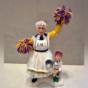 Danbury Mint Louisiana State University LSU Mrs. Claus Cheerleader Excellent